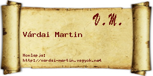 Várdai Martin névjegykártya